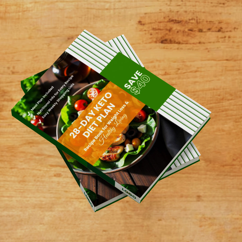 Inside preview of the 28-Day Keto Diet Plan Recipe Book, showcasing keto recipes and meal planning ideas for weight loss and a healthier lifestyle.
